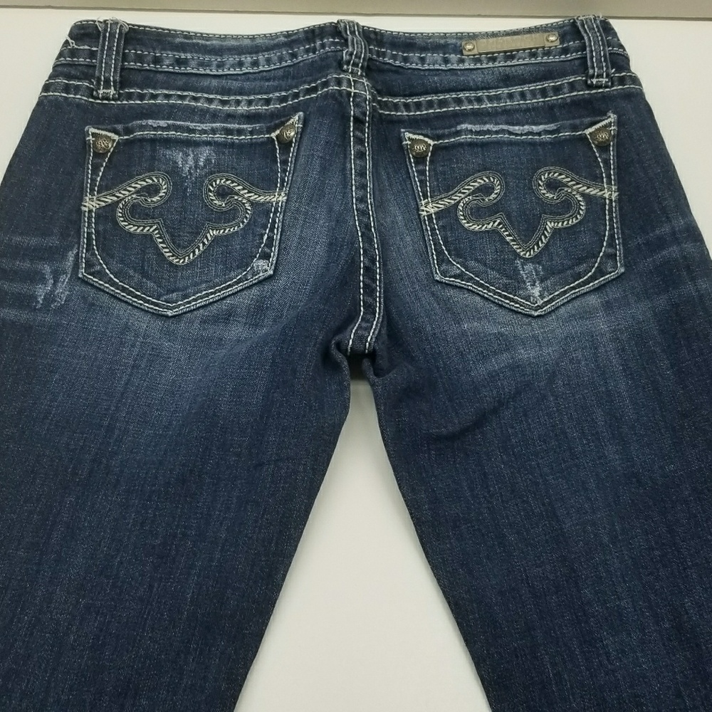 Womens rerock boot cut dark wash jeans sz-2R